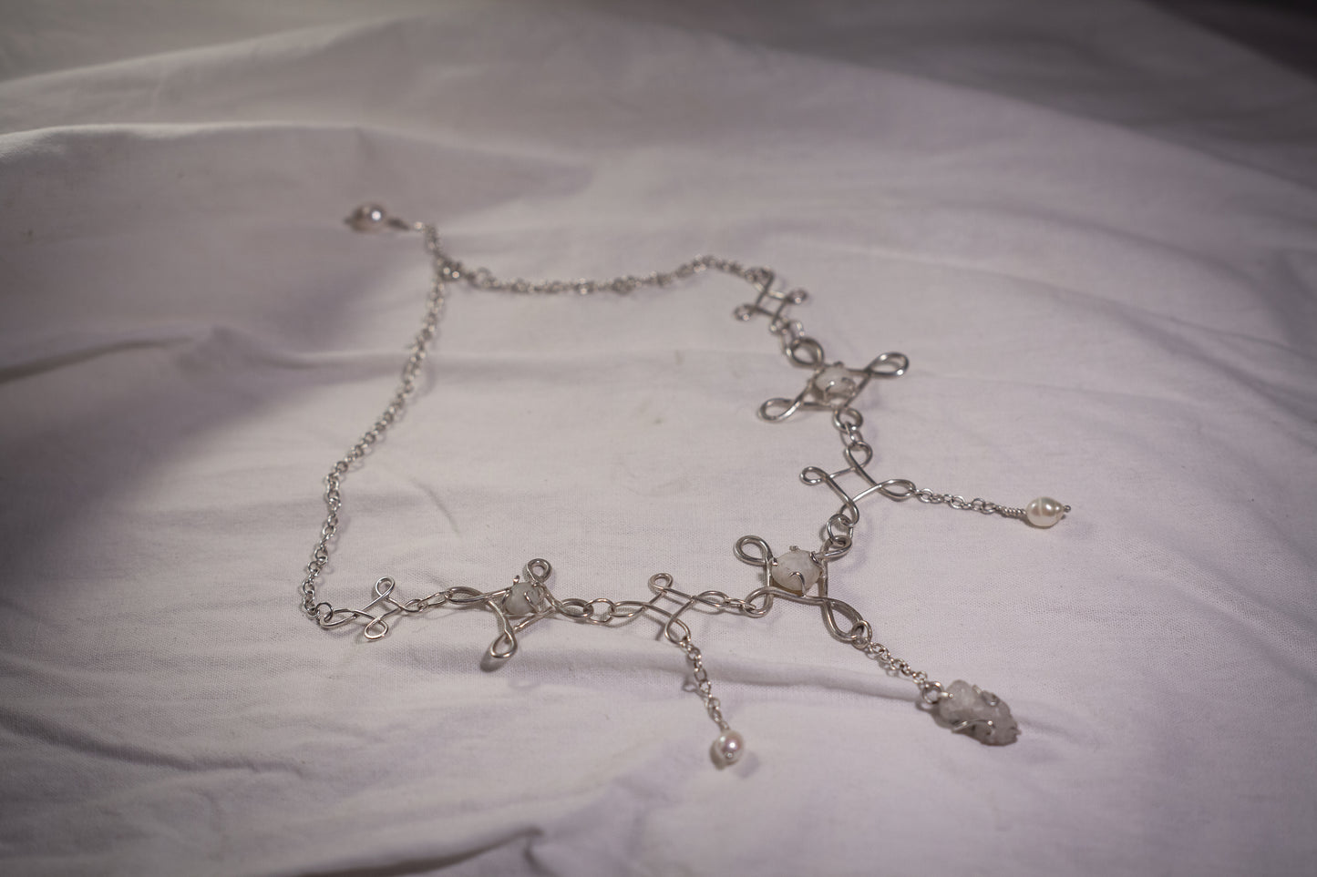 ཐི༏ཋྀ pearl + marble necklace ཐི༏ཋྀ